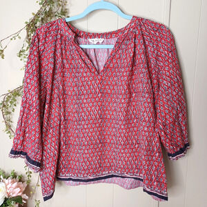 M.A.B.E Women's Blouse Size M Cotton Viti Printed Top